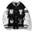 画像4: NASA×map embroidery×emblemmen's jacket BASEBALL JACKET  blouson  ユニセックス 男女兼用NASA× ナサマップ刺繍×エンブレムジャケットスタジアムジャンパー スタジャン MA-1 ボンバー ジャケット ブルゾン (4)