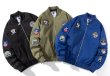 画像7: Air Force NASA Astronaut Jacket BASEBALL JACKET  blouson  ユニセックス 男女兼用エアフォース NASA ナサ 宇宙飛行士エンブレムジャケットスタジアムジャンパー スタジャン MA-1 ボンバー ジャケット ブルゾン (7)