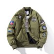 画像10: Air Force NASA Astronaut Jacket BASEBALL JACKET  blouson  ユニセックス 男女兼用エアフォース NASA ナサ 宇宙飛行士エンブレムジャケットスタジアムジャンパー スタジャン MA-1 ボンバー ジャケット ブルゾン (10)