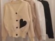 画像6:  V neck heart knit cardigan sweater Knit   V ネックハートニットカーディガンセーター (6)