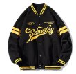 画像2:  loose stitching hip-hop baseball uniform jacket blouson  ユニセックス 男女兼用ヒップホップステッチジャケットスタジアムジャンパー スタジャン MA-1 ボンバー ジャケット ブルゾン (2)