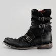 画像9: Men's leather  round head belt buckle side zipper thick heel casual men's boots Martin boots　ユニセックス男女兼用USE加工バックル サイド ジッパーヒールレザーブーツマーティンブーツ (9)