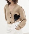 画像15:  V neck heart knit cardigan sweater Knit   V ネックハートニットカーディガンセーター (15)