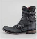 画像3: Men's leather  round head belt buckle side zipper thick heel casual men's boots Martin boots　ユニセックス男女兼用USE加工バックル サイド ジッパーヒールレザーブーツマーティンブーツ (3)