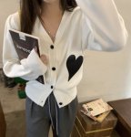 画像16:  V neck heart knit cardigan sweater Knit   V ネックハートニットカーディガンセーター (16)