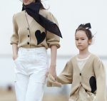 画像10:  V neck heart knit cardigan sweater Knit   V ネックハートニットカーディガンセーター (10)