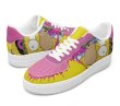 画像2:  Men's  Homer Simpson lace-up leather sneakers　 ユニセックス男女兼用ホーマーシンプソンレースアップレザースニーカーレースアップスニーカーカジュアル シューズ (2)