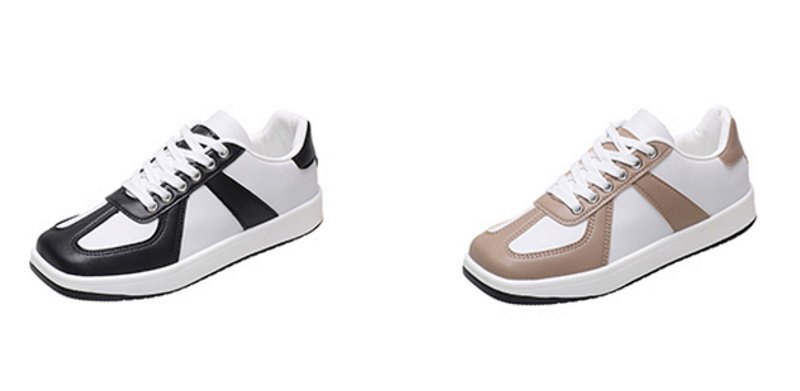画像3: Women's SQUARE TOE LACE-UP LEATHER SNEAKERS スクエアトゥレースアップレザースニーカー (3)