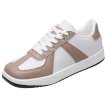 画像1: Women's SQUARE TOE LACE-UP LEATHER SNEAKERS　スクエアトゥレースアップレザースニーカー (1)