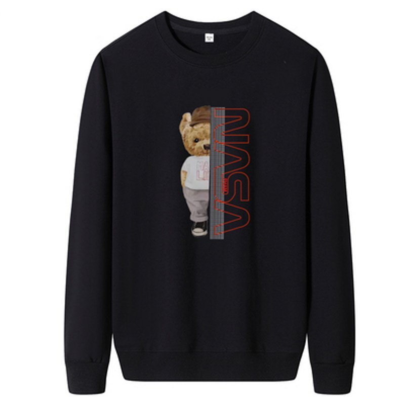 画像2: Half & Half NASA x BearPrint Pullover trainer sweater  ユニセックス男女兼用ハーフ＆ハーフナサ×ベア クマ NASAスウェットプルオーバートレーナー (2)