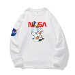 画像3:  NASA x Astronaut Donald DuckPrint Pullover trainer sweater  ユニセックス男女兼用ナサ×ドナルドダック宇宙飛行士 スウェットプルオーバートレーナー (3)