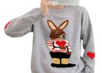 画像5: Rabbit round neck braided sweater pullover Knit   ラビット編み込み丸首ラウンドネック プルオーバーセーター  ウール (5)
