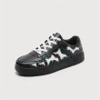 画像2: color matching flat bottom lace-up sneakers 　 ユニセックス男女兼用カラーマッチングフラットボトムレザーレースアップスニーカーカジュアル シューズ (2)