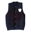 画像7: Heart braided round neck vest sweater Knit   ハート編み込み丸首ラウンドネック ベストセーター  ウール (7)