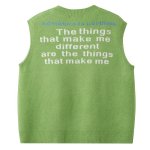 画像5: Goofy Braided Vest Waistcoat sweater Knit  　グーフィー 編み込み丸首ラウンドネック ベストセーター  ウール (5)