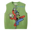 画像2: Goofy Braided Vest Waistcoat sweater Knit  　グーフィー 編み込み丸首ラウンドネック ベストセーター  ウール (2)