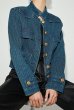 画像6: women's Indigo blue tweed jacket　インディゴブルーツイードジャケット (6)