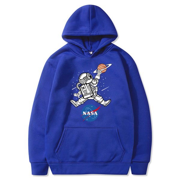 画像1: nasa x astronaut  Hoodie sweater  ユニセックス男女兼用NASA ナサ×宇宙飛行スウェットフーディ パーカー (1)