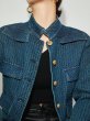 画像3: women's Indigo blue tweed jacket　インディゴブルーツイードジャケット (3)