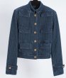 画像13: women's Indigo blue tweed jacket　インディゴブルーツイードジャケット (13)