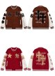 画像5: cross & logo embroidery jacket BASEBALL JACKET  blouson  ユニセックス 男女兼用クロス＆ロゴ刺繍ジャケットスタジアムジャンパー スタジャン MA-1 ボンバー ジャケット ブルゾン (5)