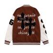 画像3: cross & logo embroidery jacket BASEBALL JACKET  blouson  ユニセックス 男女兼用クロス＆ロゴ刺繍ジャケットスタジアムジャンパー スタジャン MA-1 ボンバー ジャケット ブルゾン (3)