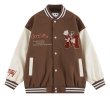 画像6: rose & letter embroidery jacket BASEBALL JACKET  blouson  ユニセックス 男女兼用バラ ローズ＆レター刺繍ジャケットスタジアムジャンパー スタジャン MA-1 ボンバー ジャケット ブルゾン (6)