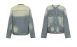 画像2: women's Retro Wash Denim Personality Round Neck Jacket  denim jacket  G Jean jacket 　レトロウォッシュラウンドネックデニムジャケットデニムGジャン (2)