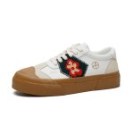 画像9: Flower one point LACE-UP LEATHER SNEAKERS  ユニセックス男女兼用フラワーモチーフレザーレースアップスニーカーカジュアル シューズ (9)