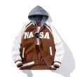 画像7: NASA joint embroidery jacket BASEBALL JACKET  blouson  ユニセックス 男女兼用NASAナサ刺繍ジャケットスタジアムジャンパー スタジャン MA-1 ボンバー ジャケット ブルゾン (7)