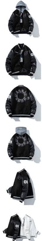 画像10: NASA×circle logo embroidery jacket BASEBALL JACKET  blouson  ユニセックス 男女兼用NASAナサ×サークルロゴジャケットスタジアムジャンパー スタジャン MA-1 ボンバー ジャケット ブルゾン (10)