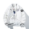 画像4: NASA×circle logo embroidery jacket BASEBALL JACKET  blouson  ユニセックス 男女兼用NASAナサ×サークルロゴジャケットスタジアムジャンパー スタジャン MA-1 ボンバー ジャケット ブルゾン (4)