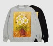 画像9: Oil painting sunflower round neck sweater trainer  ユニセックス男女兼用ひまわりオイルペインティング ラウンドネックスウェットプルオーバートレーナー (9)