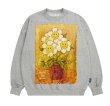 画像2: Oil painting sunflower round neck sweater trainer  ユニセックス男女兼用ひまわりオイルペインティング ラウンドネックスウェットプルオーバートレーナー (2)