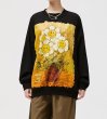 画像3: Oil painting sunflower round neck sweater trainer  ユニセックス男女兼用ひまわりオイルペインティング ラウンドネックスウェットプルオーバートレーナー (3)