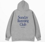 画像2: Sunday Running Club Logo Hoodie sweater  ユニセックス男女兼用Sunday Running Clubロゴスウェットフーディ パーカー (2)