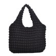 画像2: down  pleated waffle shoulder tote bag　 絞りキルティングダウンワッフルショルダートートフレンチバッグ (2)