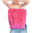 画像4: Pink Leopard Print Hairy Underarm Bag shoulder tote bag　ピンクレオパードヒョウ柄ラージショルダートートフレンチバッグ (4)