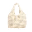 画像6: down  pleated waffle shoulder tote bag　 絞りキルティングダウンワッフルショルダートートフレンチバッグ (6)