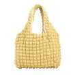 画像4: down  pleated waffle shoulder tote bag　 絞りキルティングダウンワッフルショルダートートフレンチバッグ (4)