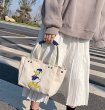 画像7: Donald Duck  Mickey Mouse canvas tote shoulder Eco bag　ドナルドダック＆ミッキーマウスキャンバスショルダートートエコバッグ (7)