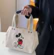 画像5: Donald Duck  Mickey Mouse canvas tote shoulder Eco bag　ドナルドダック＆ミッキーマウスキャンバスショルダートートエコバッグ (5)