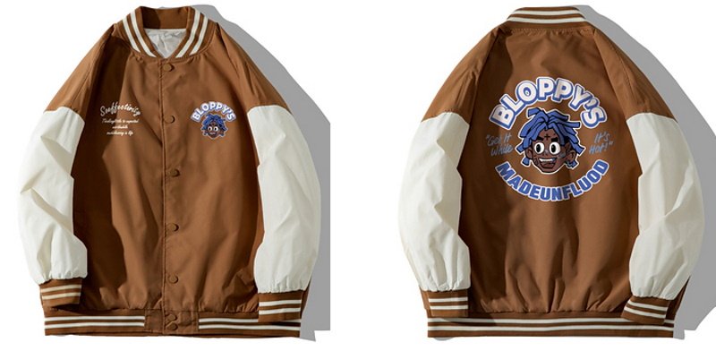 画像6: hip hop boy baseball uniform jacket BASEBALL JACKET  blouson windbreaker  ユニセックス 男女兼用ヒップホップボーイジャケットスタジアムジャンパー スタジャン MA-1 ボンバー ジャケット ブルゾン (6)