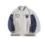 画像8: hip hop boy baseball uniform jacket BASEBALL JACKET  blouson windbreaker　 ユニセックス 男女兼用ヒップホップボーイジャケットスタジアムジャンパー スタジャン MA-1 ボンバー ジャケット ブルゾン (8)