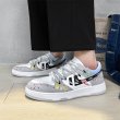 画像5: multicolor painting leather sneaker shoes 　ユニセックス男女兼用マルチカラーペイントレースアップ レザースニーカー カジュアル シューズ (5)