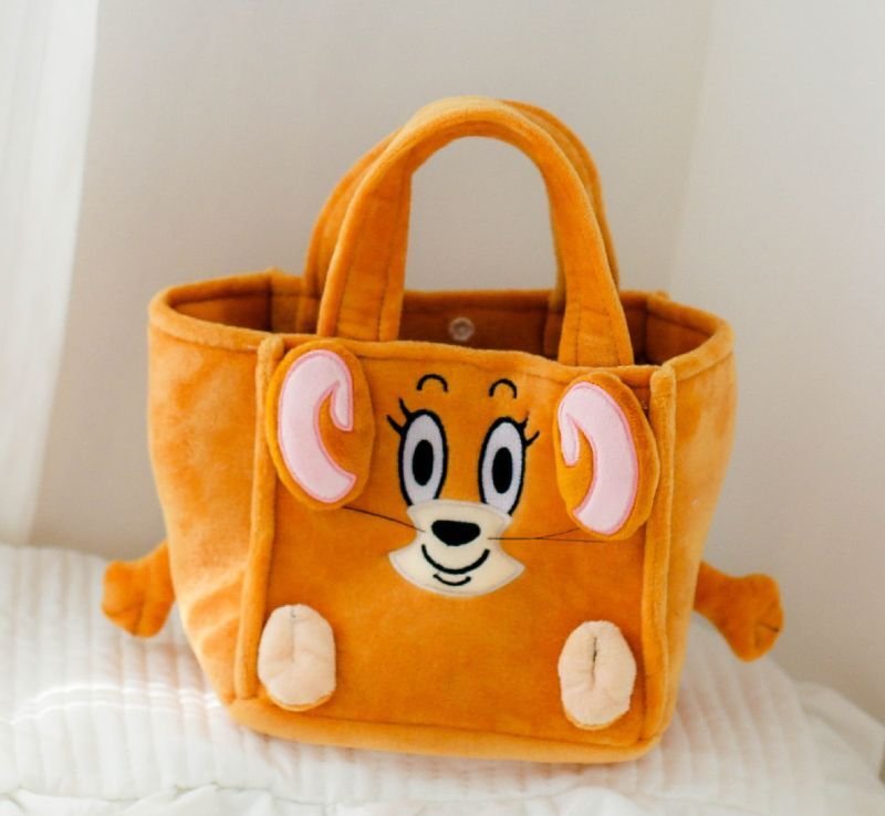 画像5: tom and jerry velor tote bag　トムとジェリートム＆ジェリーベロアトートエコバッグ (5)