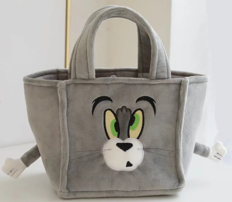 画像6: tom and jerry velor tote bag　トムとジェリートム＆ジェリーベロアトートエコバッグ (6)