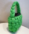 画像12: hand-knitted from thick wool handbag tote shoulder  bag　極太ウール編みハンドメイドスタイルアンダーアームトートショルダーバッグ (12)