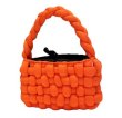 画像1: hand-knitted from thick wool handbag tote shoulder  bag　極太ウール編みハンドメイドスタイルアンダーアームトートショルダーバッグ (1)