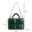 画像13: Four square soft down handbag tote shoulder  bag　ソフトレザーキルティングダウントートショルダーバッグ (13)